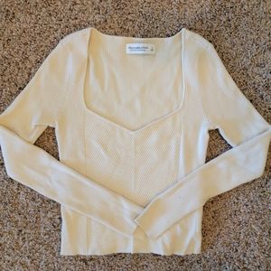 Abercrombie & Fitch Women's Sweater Top S Soft A&F Collection Pale Yellow
